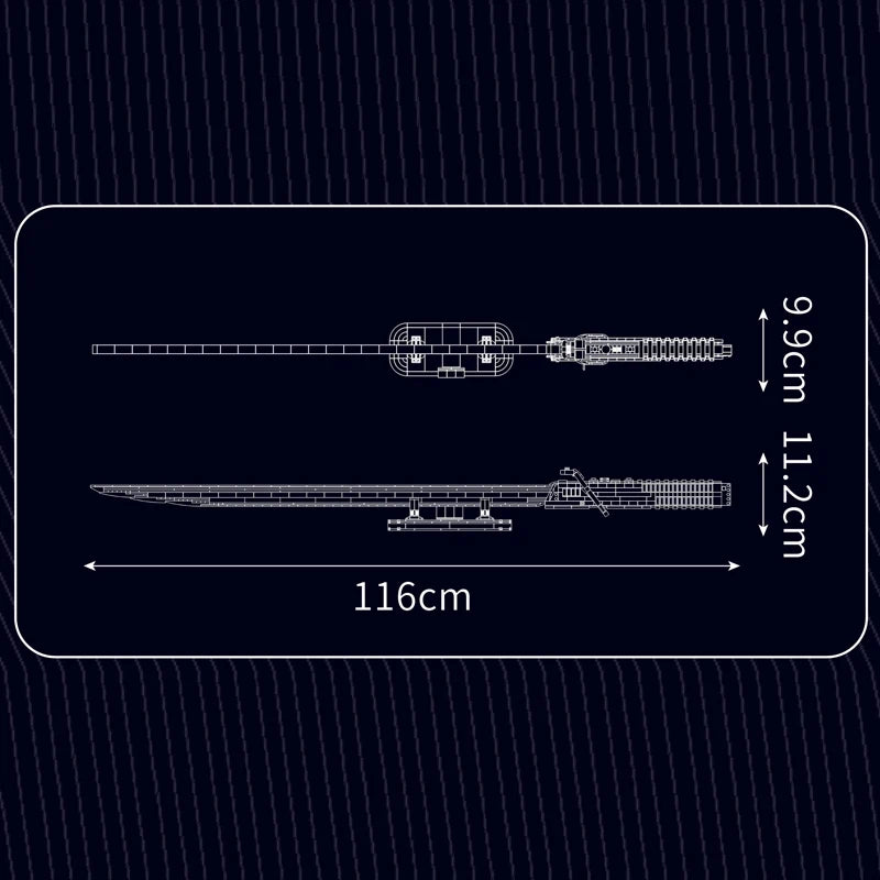 Mould King Lightsaber Building Block The Darksaber with Led