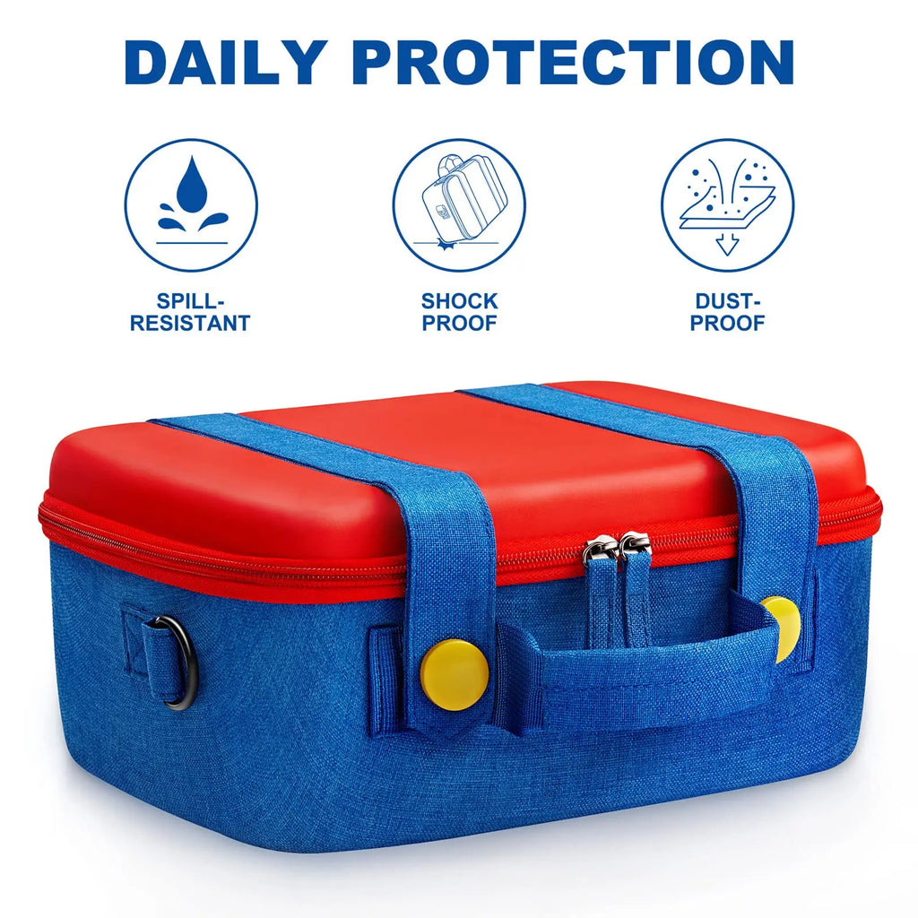 Mario Switch Travel Briefcase - EVA Hard Shell Storage Bag