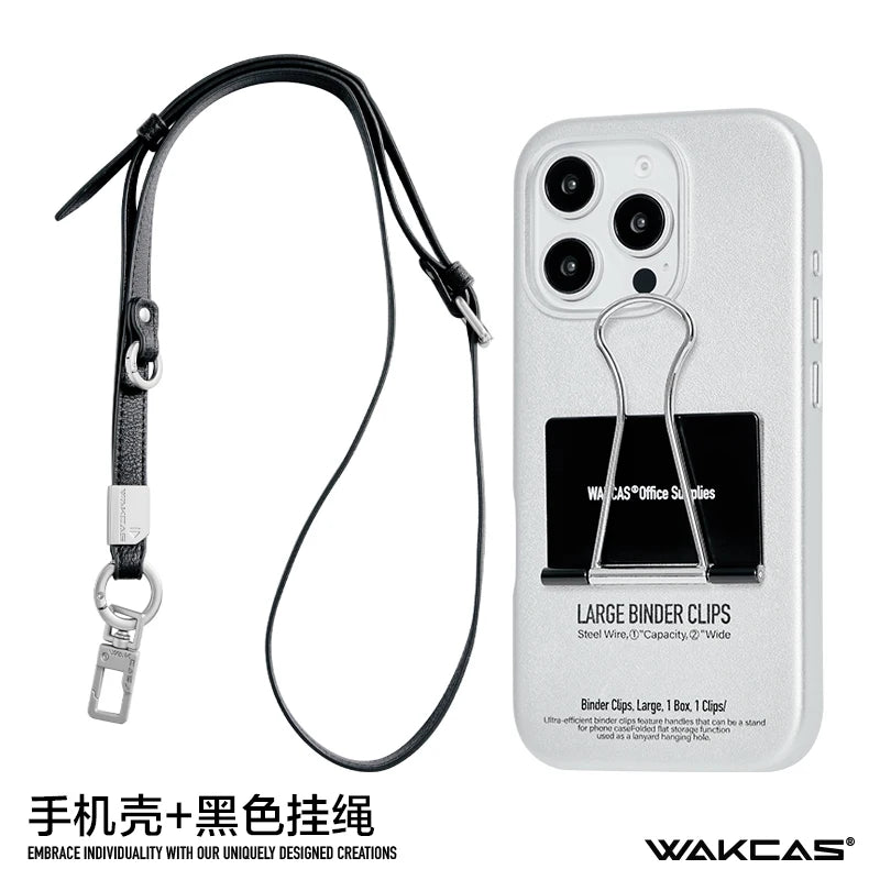 Wakcas Niche Design Leather Stand Folder Case for iPhone