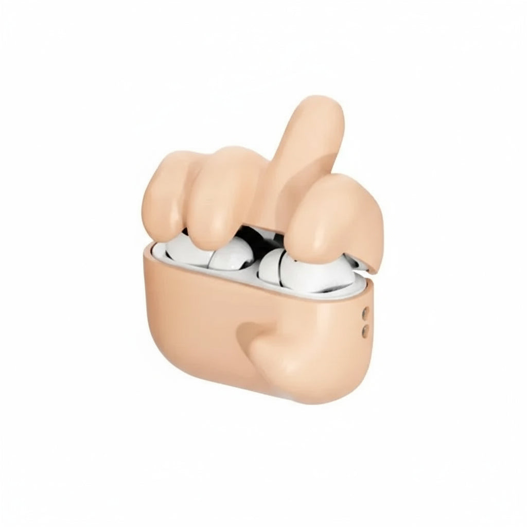 Finger Gesture Silicone AirPods Case Fun Customizable