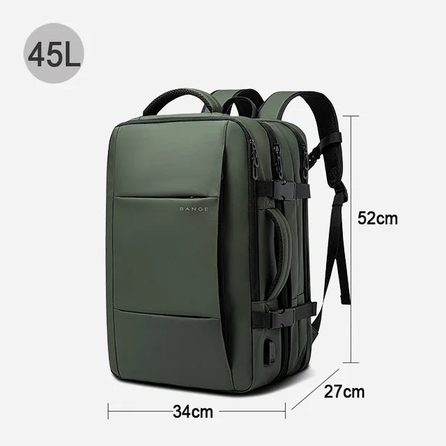BANGE Expandable Men's Backpack Waterproof 17.3
