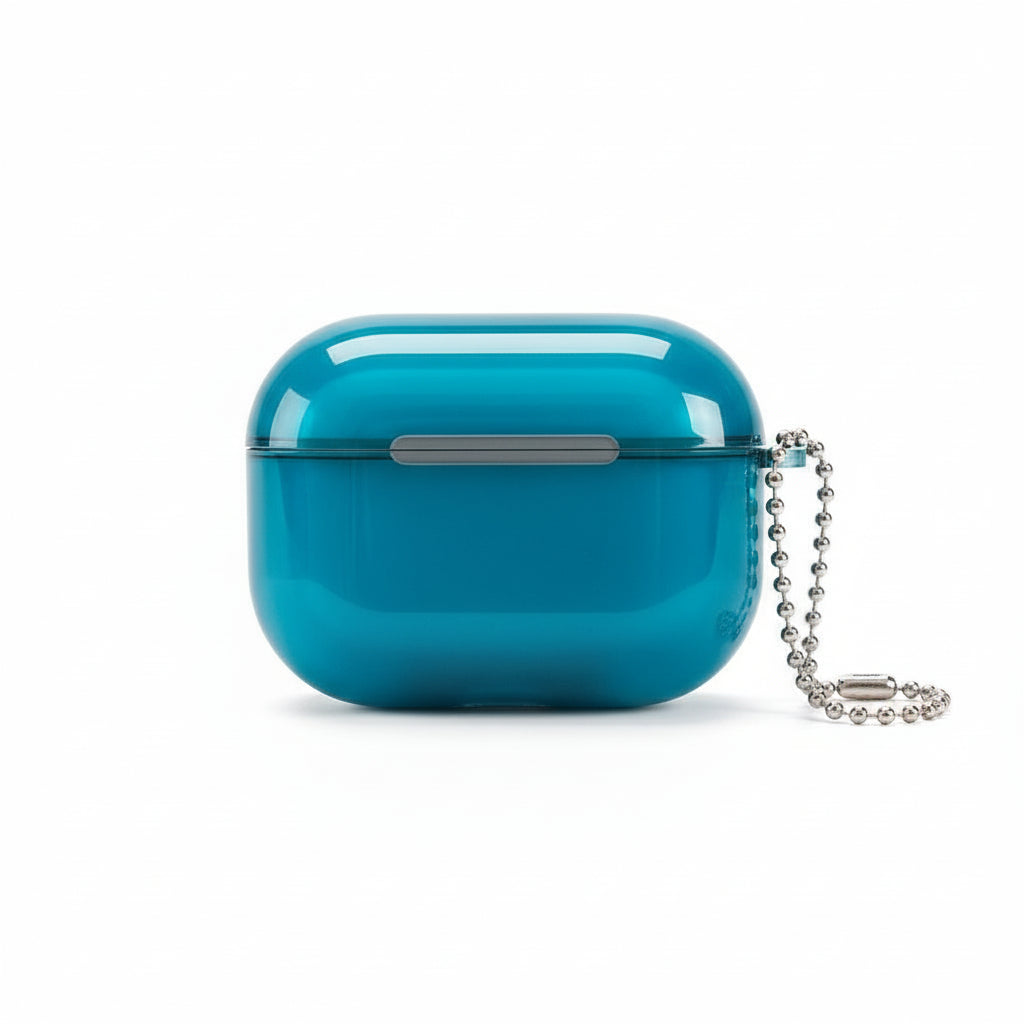 Glow-in-the-Dark Liquid Glitter AirPods Case - Moving Quicksand Design