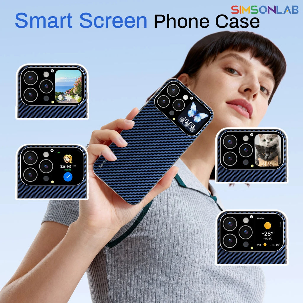 Smart Touch Screen Phone Case Music Control & Wireless Charging