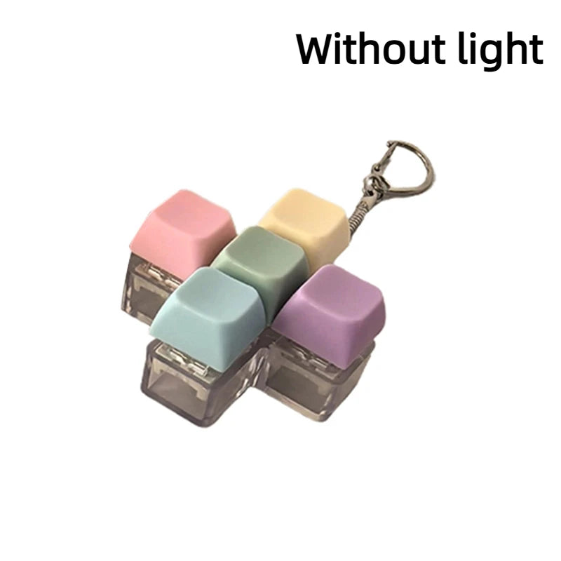 LED Mechanical Keyboard Stress Relief Keychain Anti-Stress