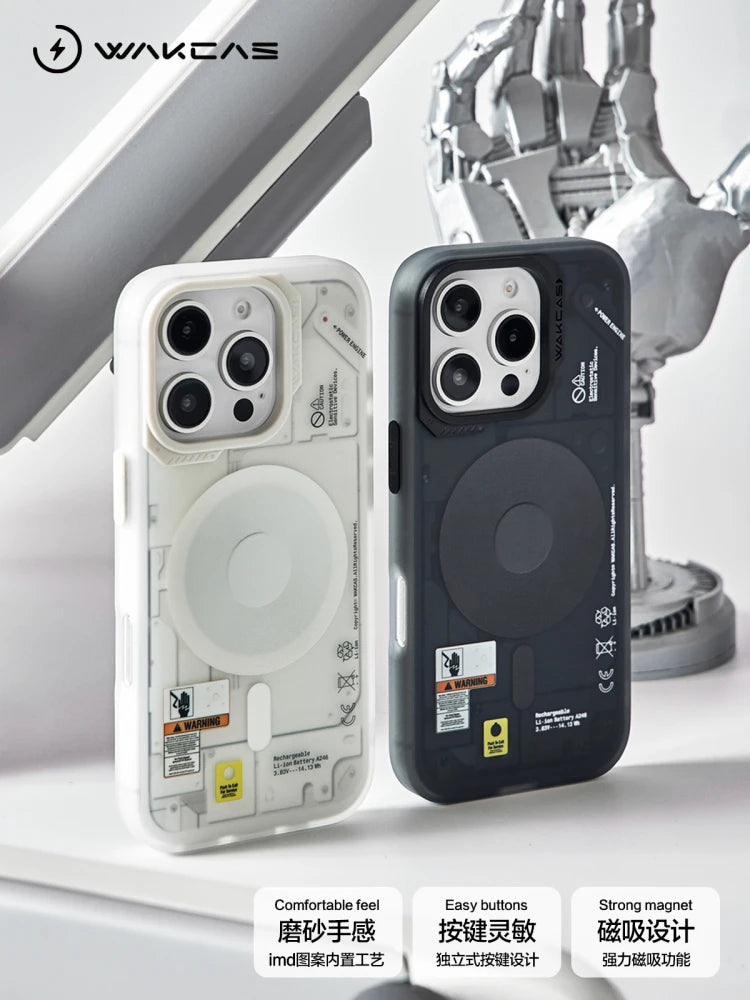 Wakcas Frosted Mechanical Anti-Drop Magnetic iPhone