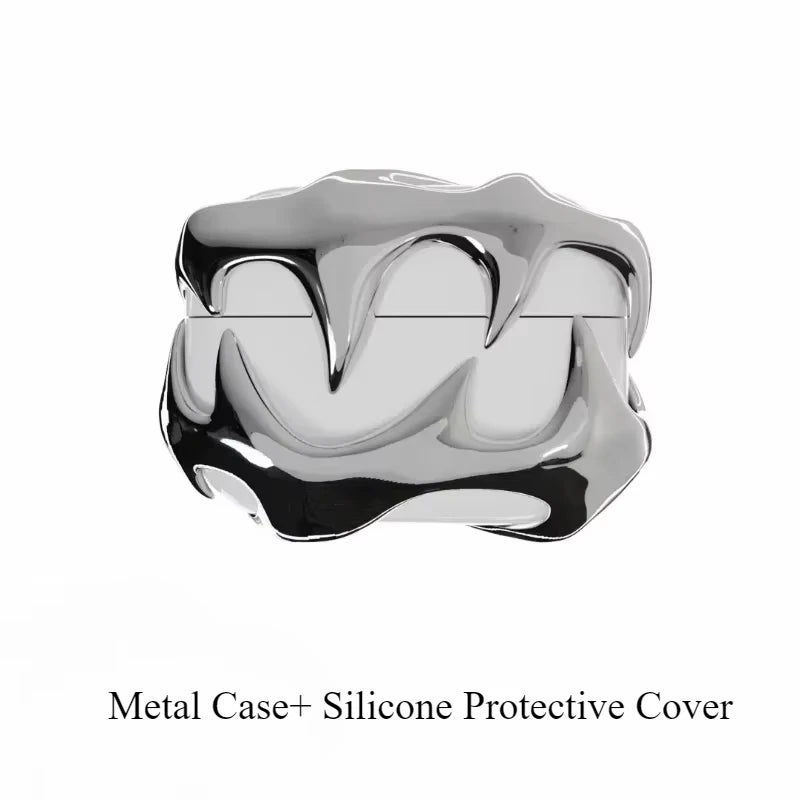 Metal Teeth AirPods Pro Case Premium Metal Cover with TPU Protection
