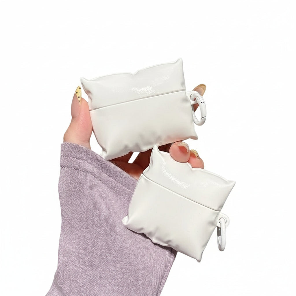 Soft Pillow Protective AirPods Case with Carabiner