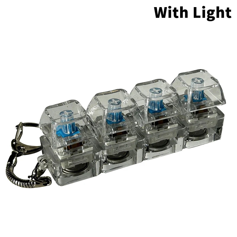 LED Mechanical Keyboard Stress Relief Keychain Anti-Stress