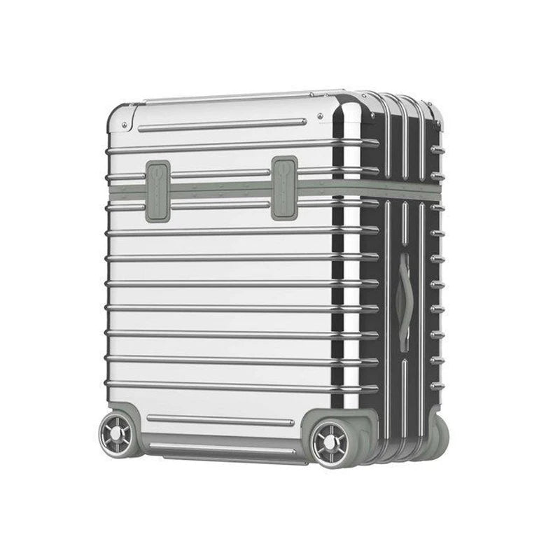Modern Silver Luggage AirPods Case