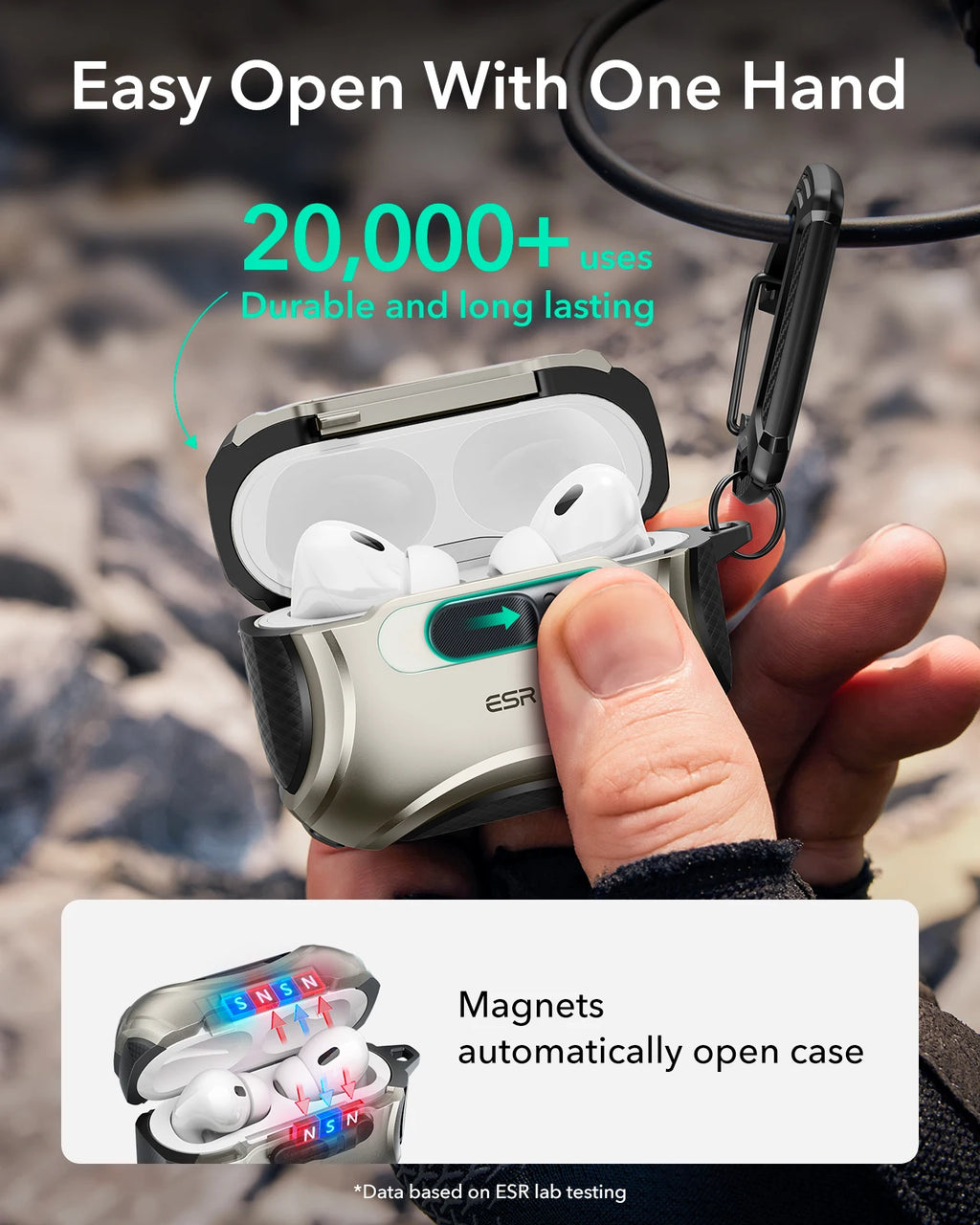 ESR Cyber FlickLock Magnetic AirPods Case