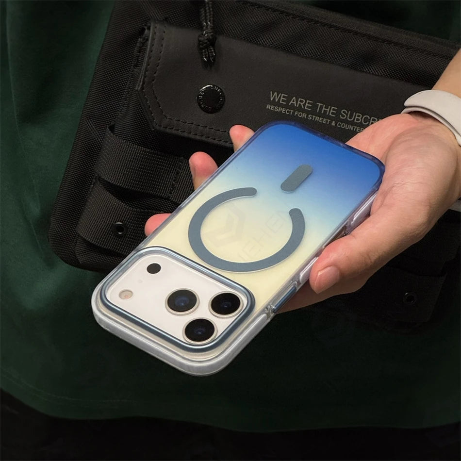 Luxury Case Matte Clear Magnetic Shockproof for iPhone