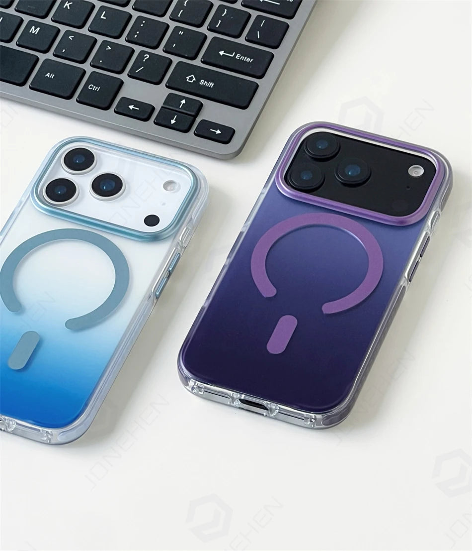 Luxury Case Matte Clear Magnetic Shockproof for iPhone