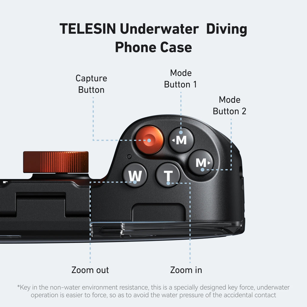 TELESIN Waterproof Case for iPhone with Shoot Hand Grip