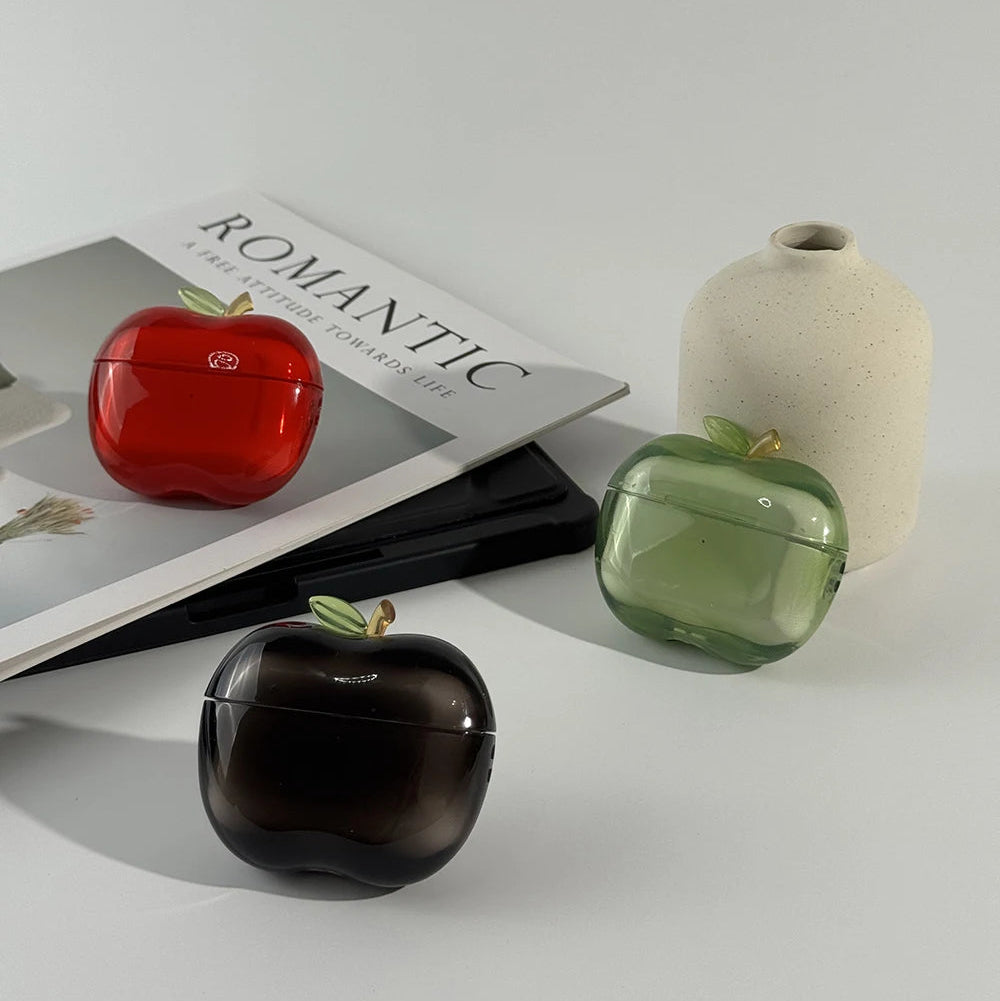 Transparent Fruit AirPods Pro Case Drop-Proof Apple Shape