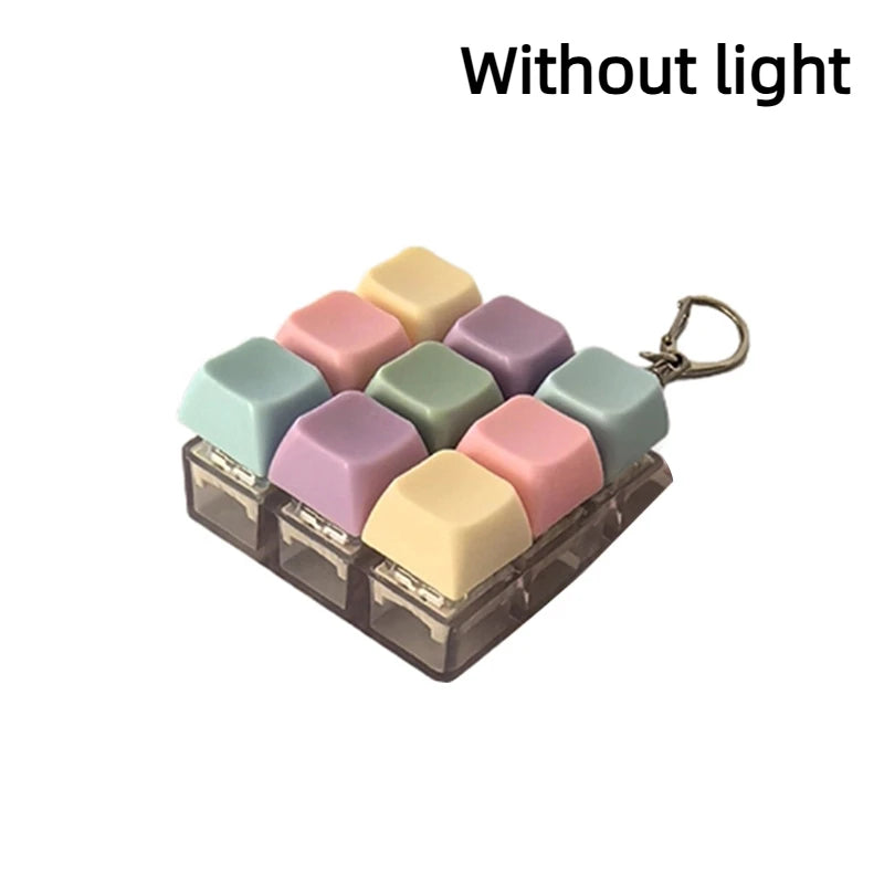 LED Mechanical Keyboard Stress Relief Keychain Anti-Stress