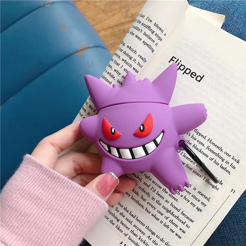 Purple Gengar Pokemon AirPods Case Silicone