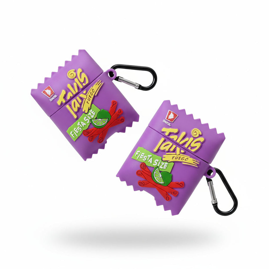 Takis Purple Chips Bag AirPods Case with Keychain Silicone