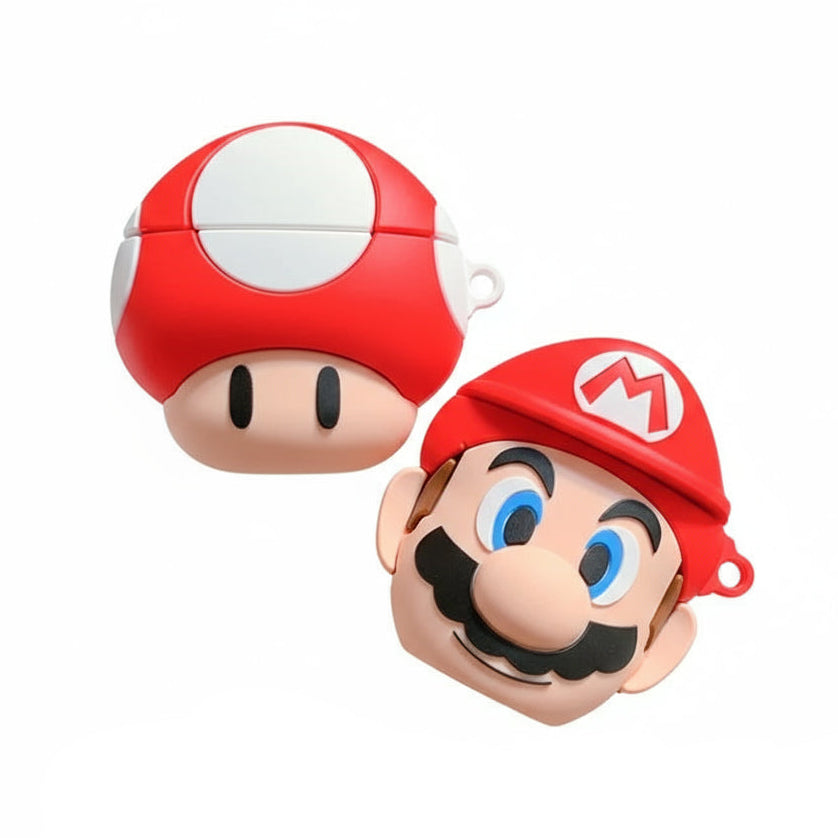 Super Mario Mushroom 3D AirPods Case Silicone