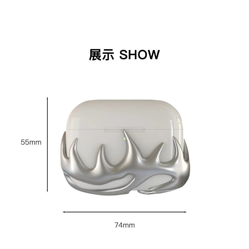 White Grillz AirPods Case 3D Design