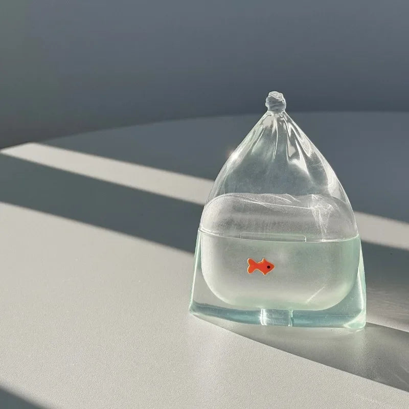 Goldfish Water Bag AirPods Case Realistic 3D Fish Silicone Protection Transparent