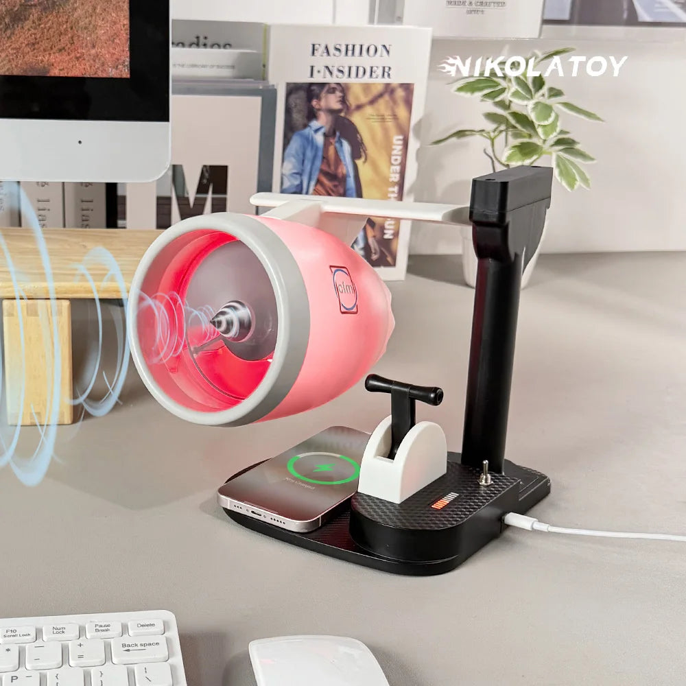 NIKOLATOY® Desktop JetFan Wireless Charging and Humidifier