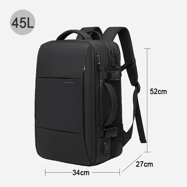 BANGE Expandable Men's Backpack Waterproof 17.3