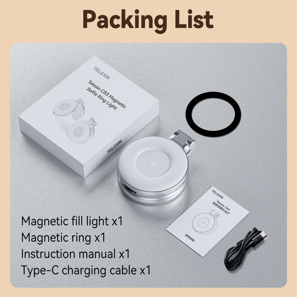 TELESIN Magnetic Fill Light