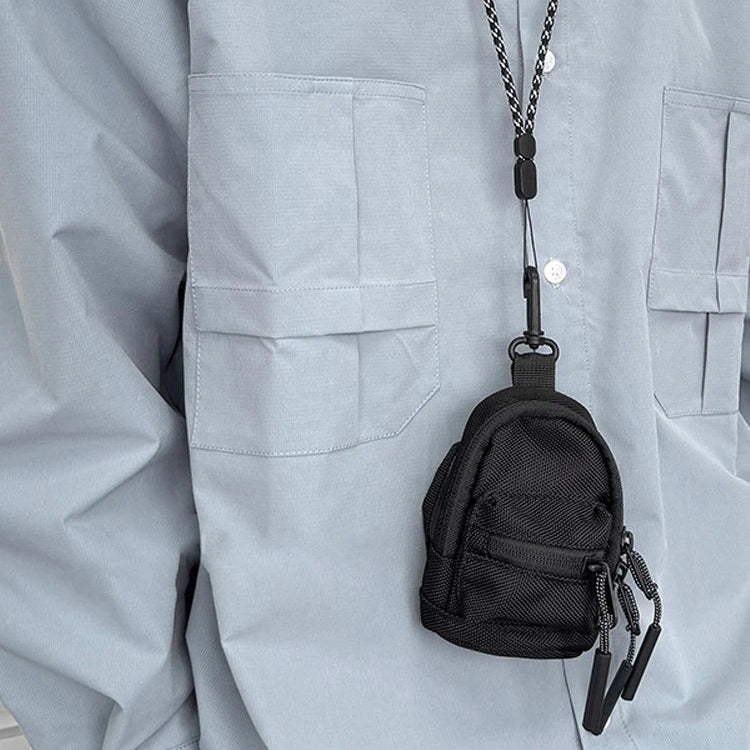 Mini Backpack AirPods Case Japanese Style with Lanyard