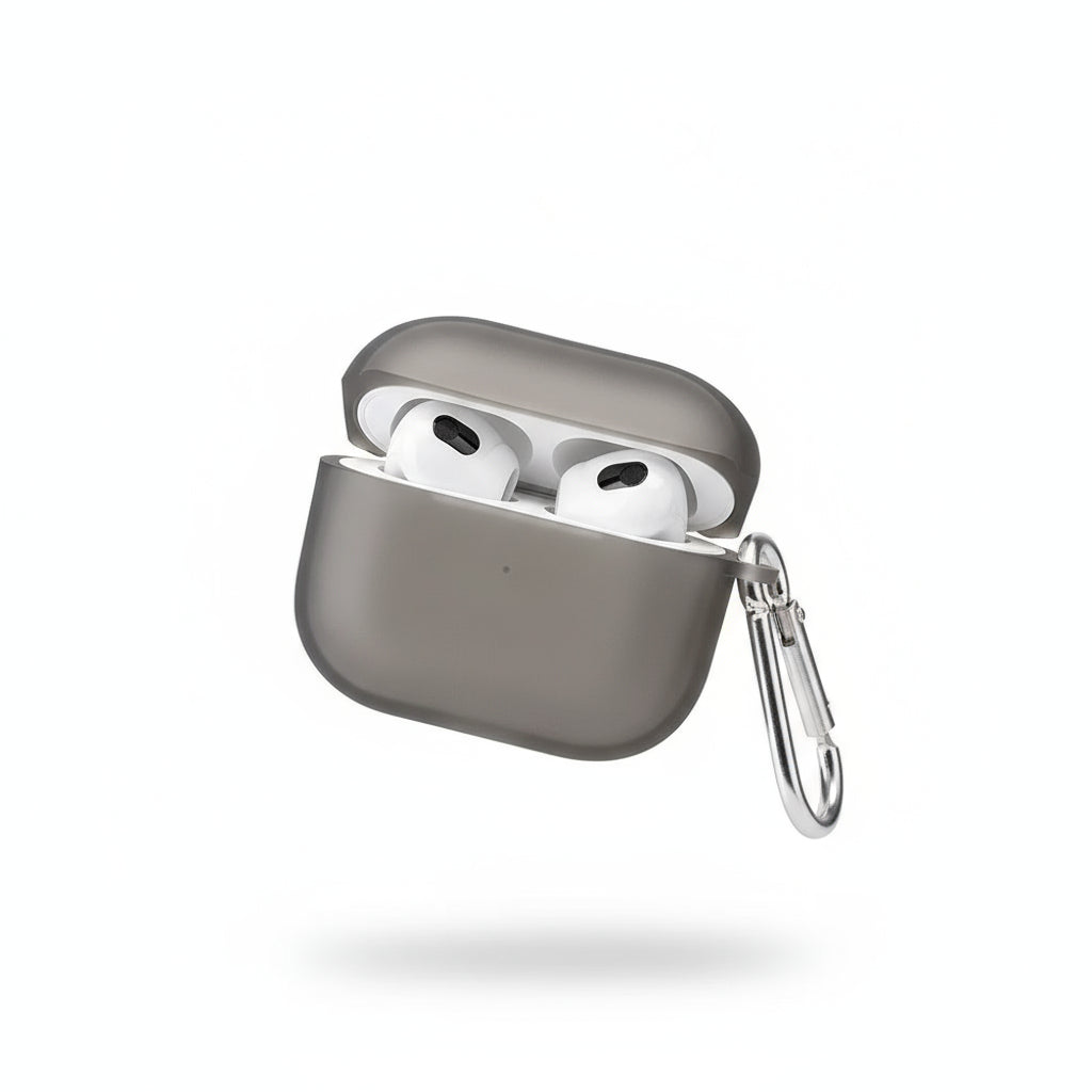 Matte Transparent AirPods Case with Keyring