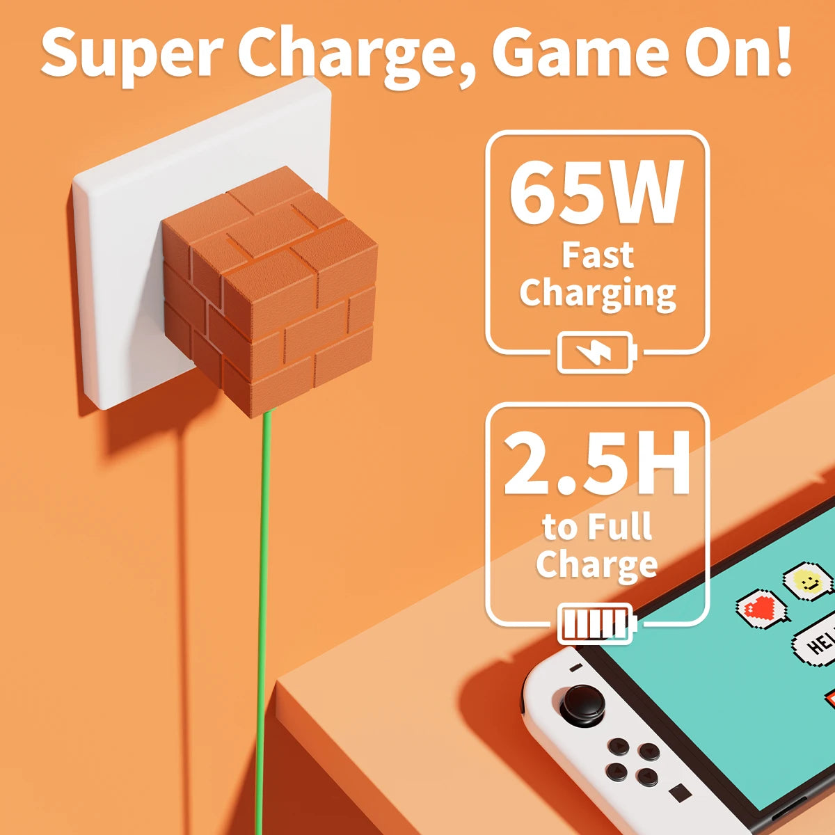 Cubedock 2 Kit Charging Dock for Nintendo Switch - Brick- 65W