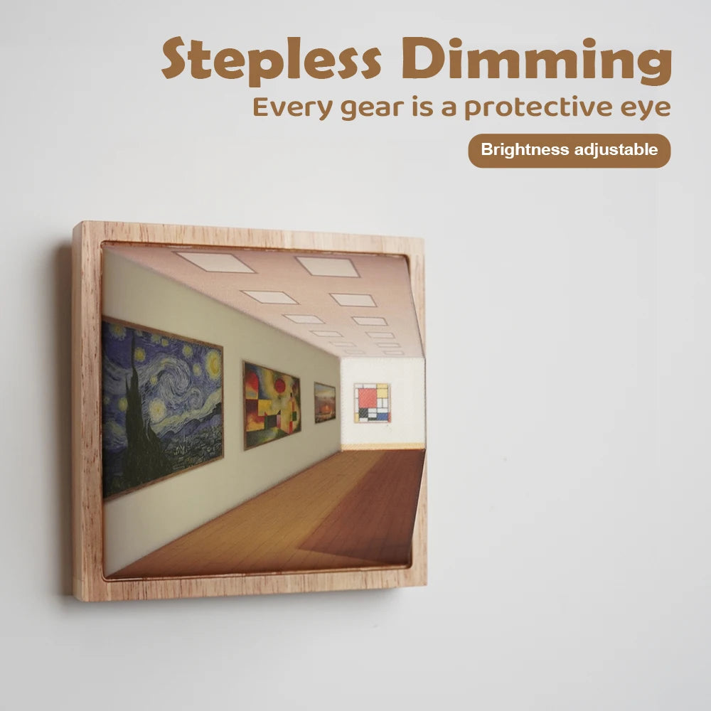 3D Optical Art Wall Light