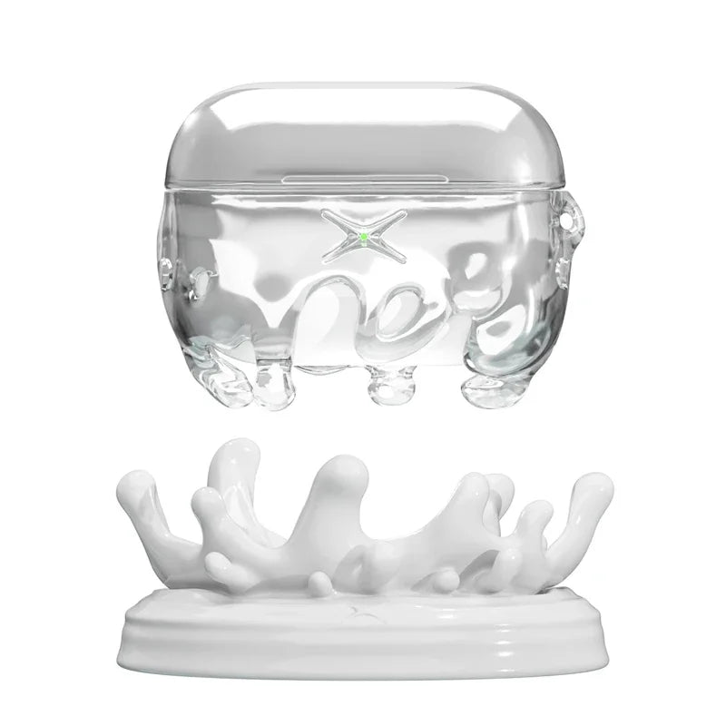 Art Water Droplet AirPods Case Ornament Design Resin