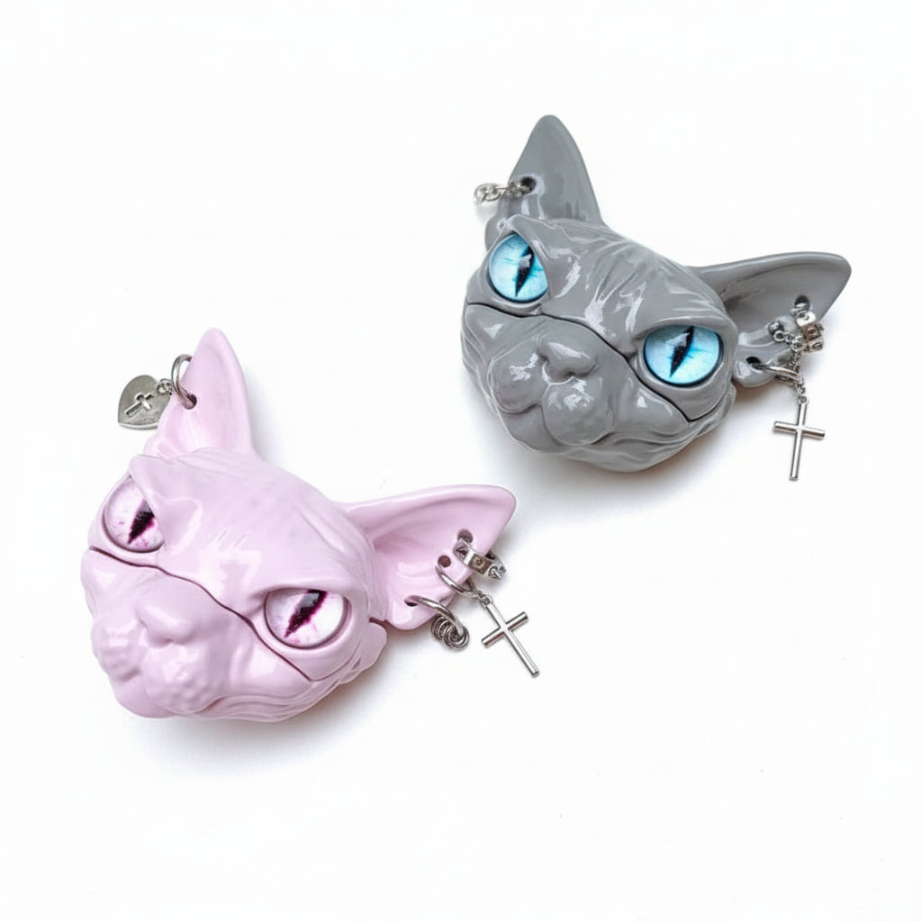 Egyptian Punk Cat AirPods Case Customizable Resin Design