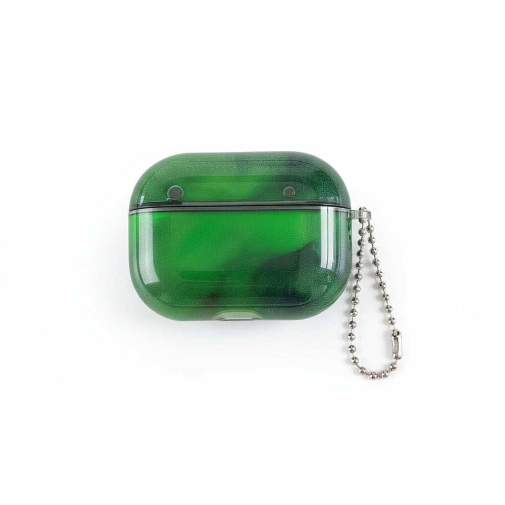 Glow-in-the-Dark Liquid Glitter AirPods Case - Moving Quicksand Design