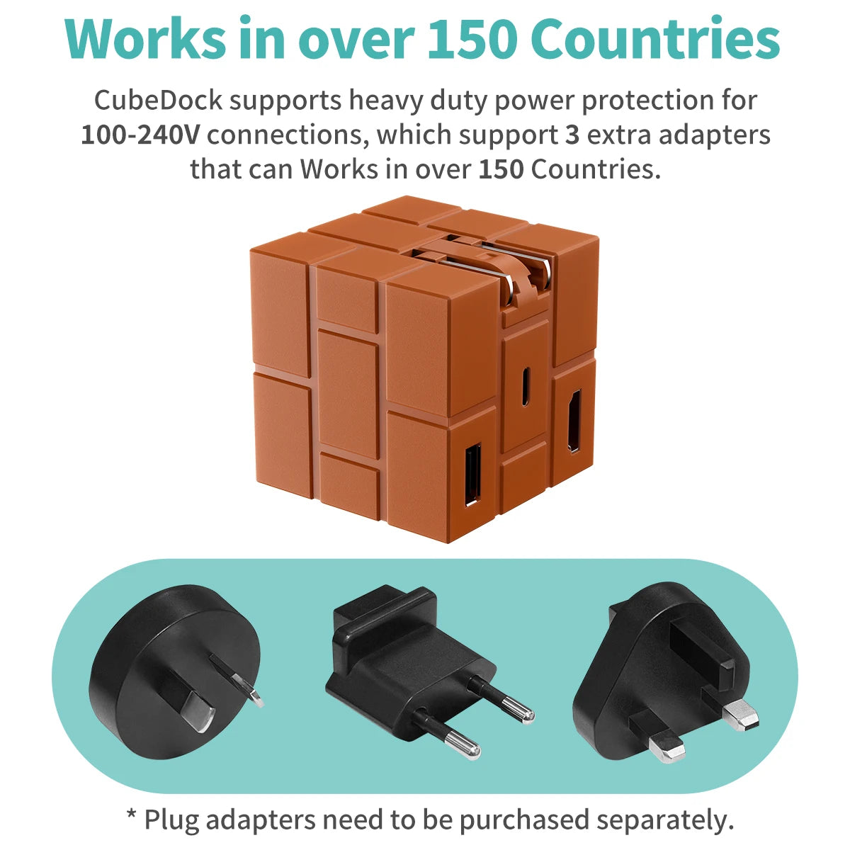 Cubedock 2 Kit Charging Dock for Nintendo Switch - Brick- 65W