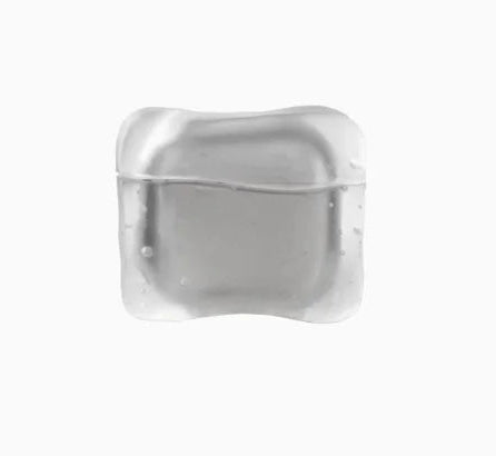 Ice Crystal Bubbles AirPods Case Frosted Transparent Y2K Design Silicone Cover