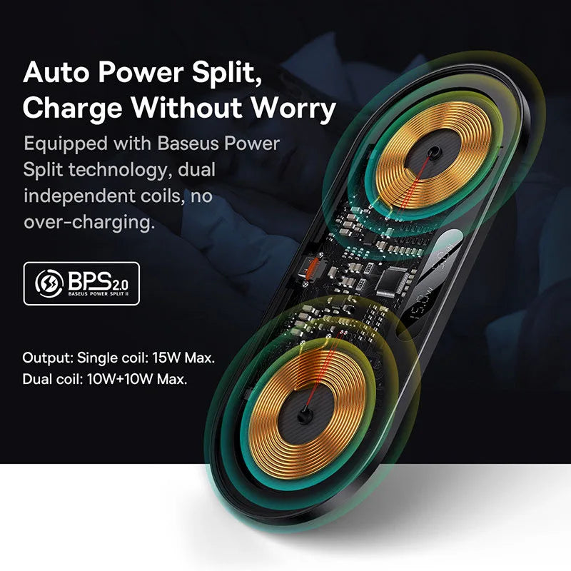 Baseus 20W Dual Wireless Chargers for iPhone