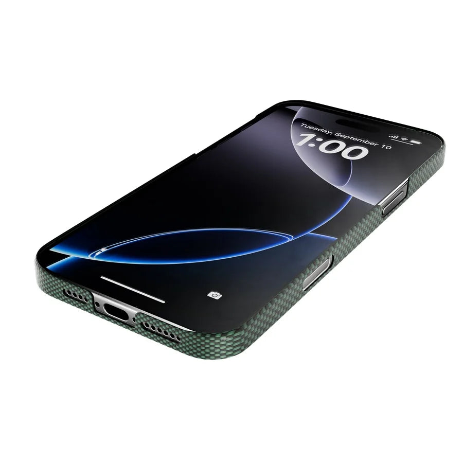 Kevlar Fiber Smart Case with Touch Screen for iPhone 16 Pro Max