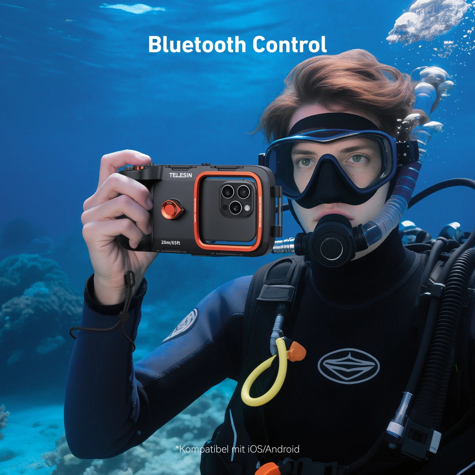 TELESIN Waterproof Case for iPhone with Shoot Hand Grip