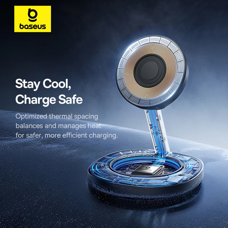 Baseus Qi2 15W Foldable Wireless Charger Stand Magnetic