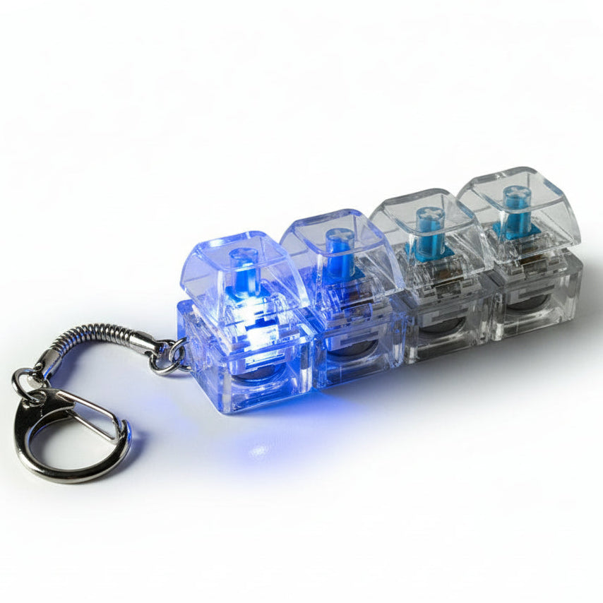 LED Mechanical Keyboard Stress Relief Keychain Anti-Stress