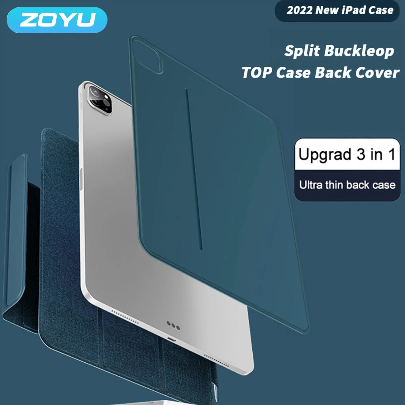 ZOYU Ultra-Light Magnetic Detachable iPad Case