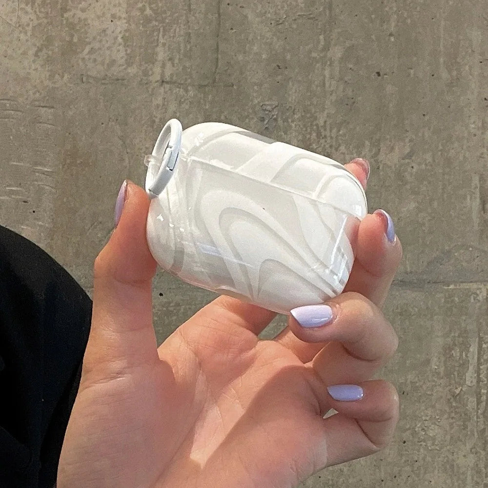 Clear Transparent AirPods Case with Keychain