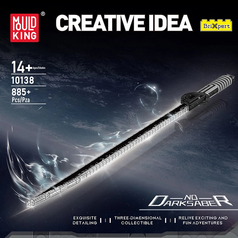 Mould King Lightsaber Building Block The Darksaber with Led