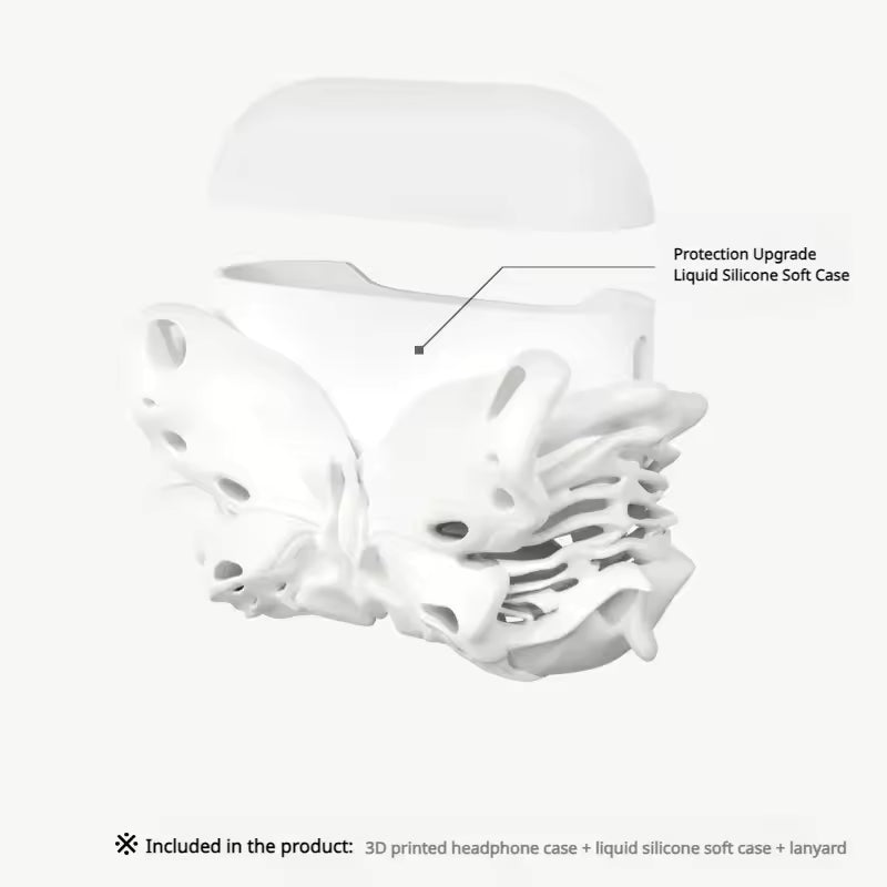 3D Butterfly Art AirPods Case Artistic Silicone Design