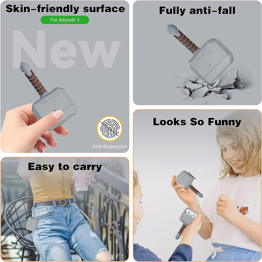 Thor Hammer AirPods Case Silicone