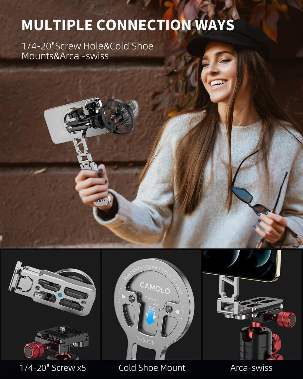 Foldable Magsafe iPad iPhone Holder Tripod