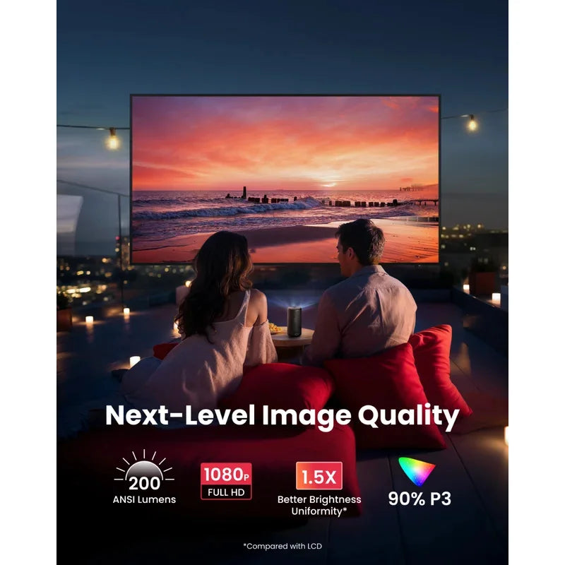 NEBULA Capsule 3 GTV Outdoor Projector, Netflix Officially Licensed, 1080P Smart Mini Projector with Wi-Fi, 2.5 hrs Battery