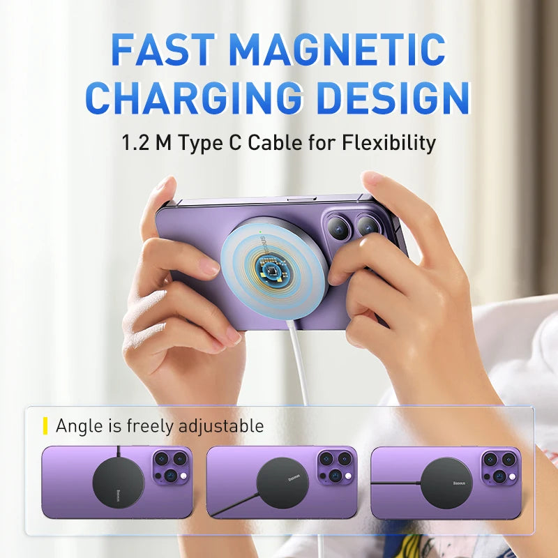 Baseus 15W Magnetic Wireless Chargers Qi2