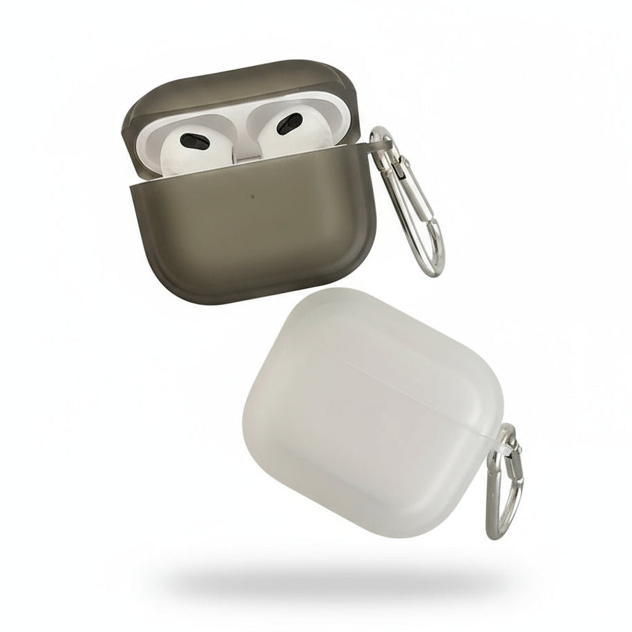 Matte Transparent AirPods Case with Keyring